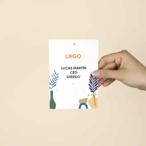 PAPEL PLANTABLE: Acreditación A6. 10,5×14,8 cm.