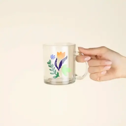 [004002] LINA: Tasses en verre. Impression en quadri 